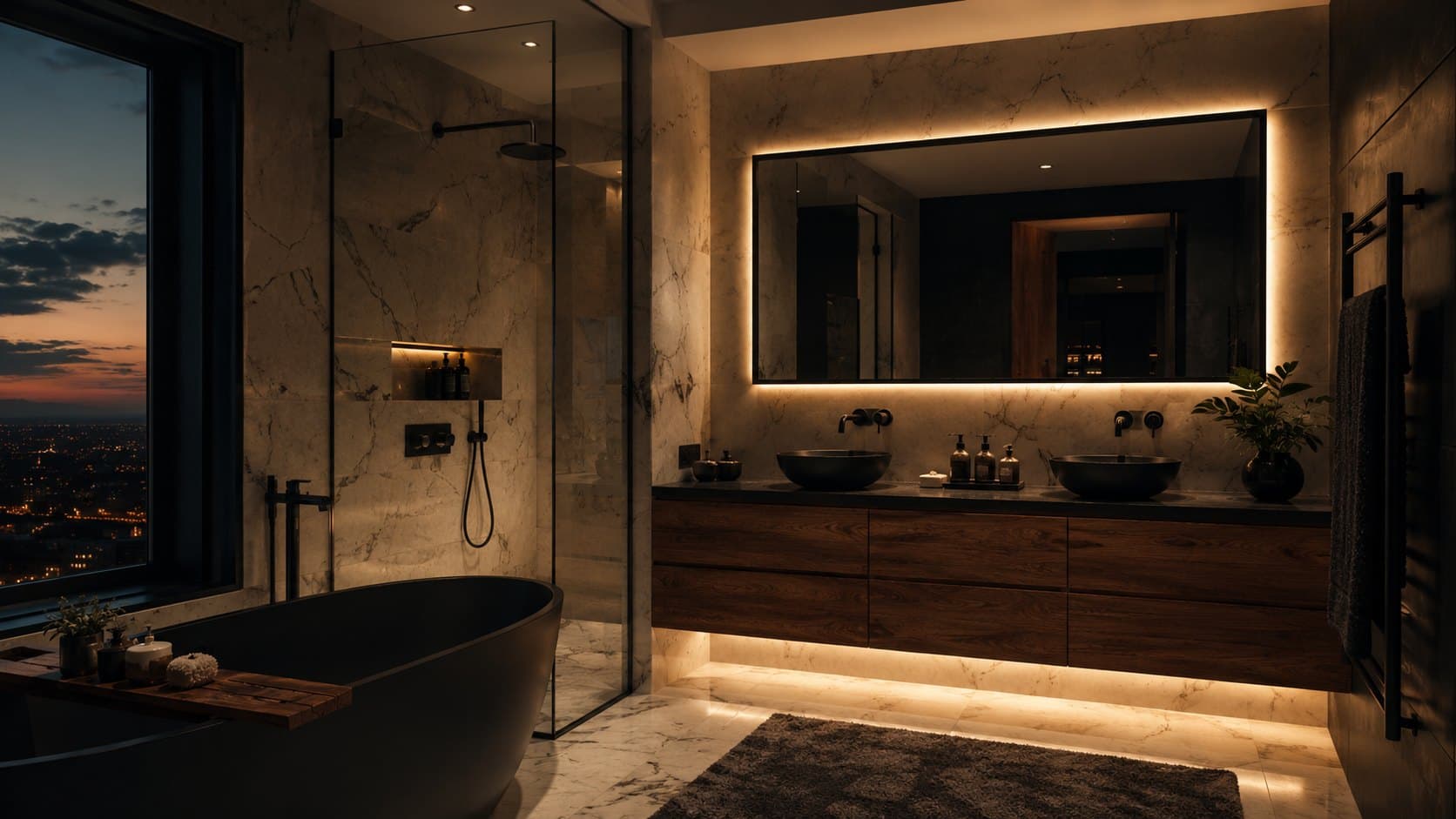 Luxury bathroom renovation by Aaron Renovation